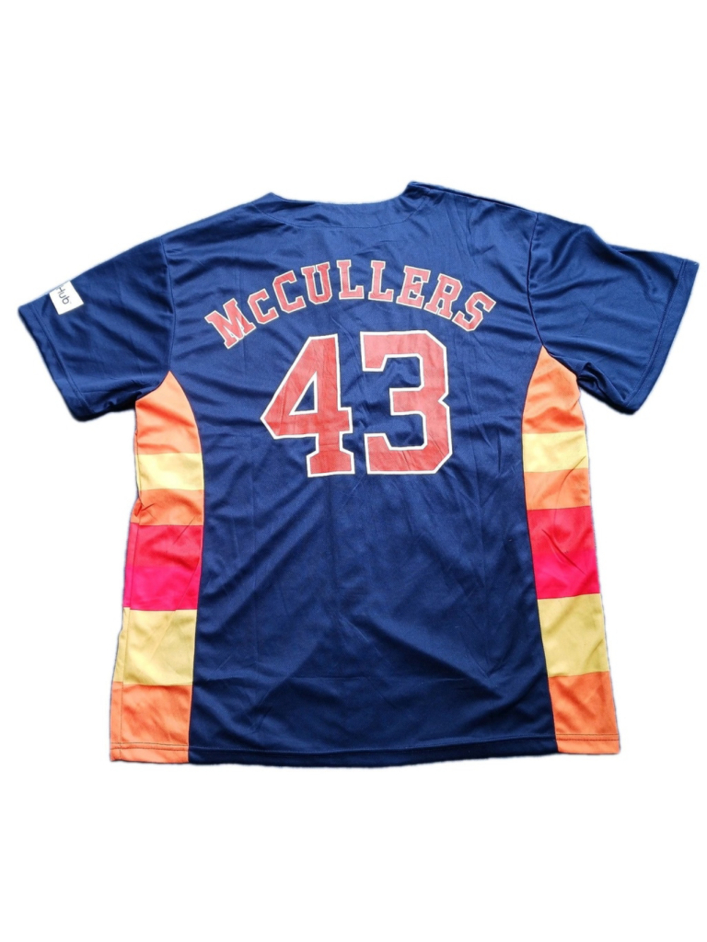 MLB Baseball Houston Astros Jersey Shirt Adult XL #43 McCullers Blue Orange Stub